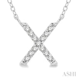 'X' Initial Diamond Pendant
