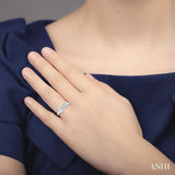 Toi Et Moi Halo Diamond Fashion Open Ring