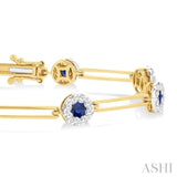 Paper Clip Lovebright Gemstone & Diamond Bracelet