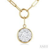 Paper Clip Lovebright Diamond Necklace