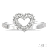 Stackable Heart Shape Petite Diamond Fashion Ring