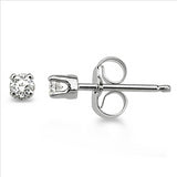 .20 Ctw Round Diamond Stud Earrings, 4 prong setting in 14Kt White Gold.  Best Quality.