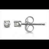 .25 Ctw round Diamond Stud Earrings, 4 Prong Setting in 14Kt White Gold.  Good Quality.
