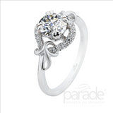 Parade Design 1/5 Ctw Diamond Semi-Mount Ring in 18K White Gold